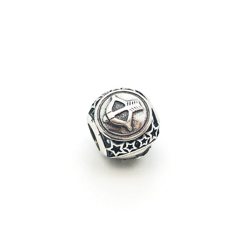 Zodiac Sagittarius Charm Beads - Stone Heart 