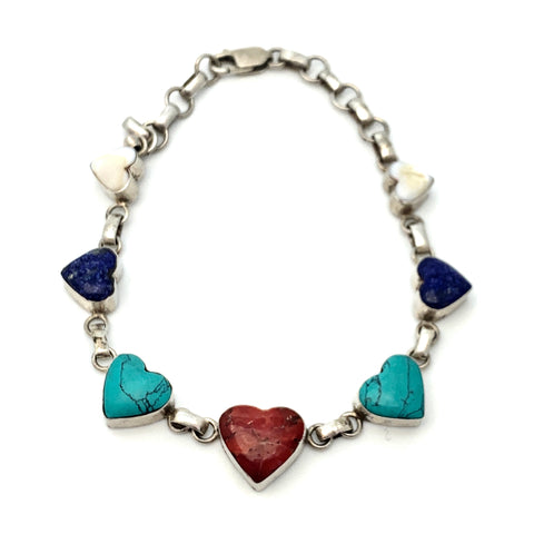 MultiStone Bracelet - Stone Heart 