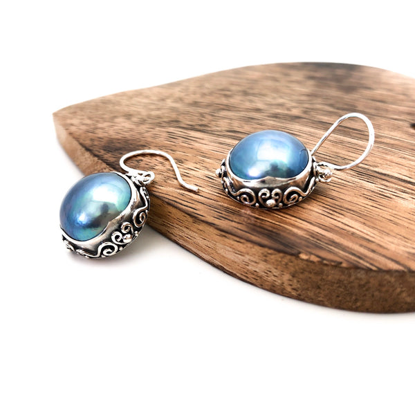 Mabé Bali Pearl Earring - Stone Heart 