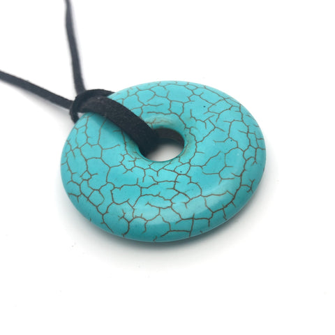 Turquoise (Imitation) Donut 50mm - Stone Heart 