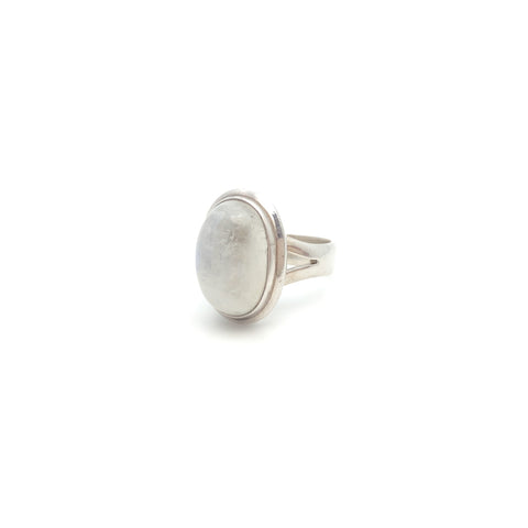 Moonstone Ring - Oval (Split Band) - Stone Heart 