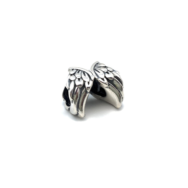 Guardian Angel Wings Charm - Stone Heart 